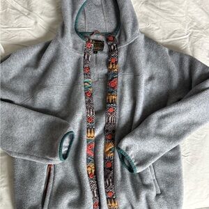 Burton Gray Jacket with Colorful Trim